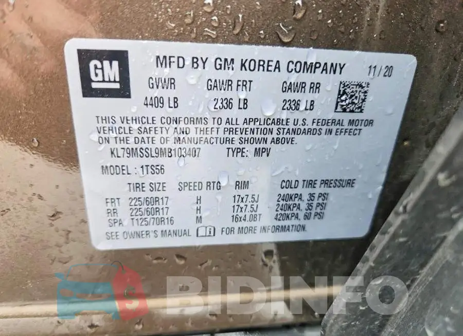 KL79MSSL9MB103407 Photo# 13