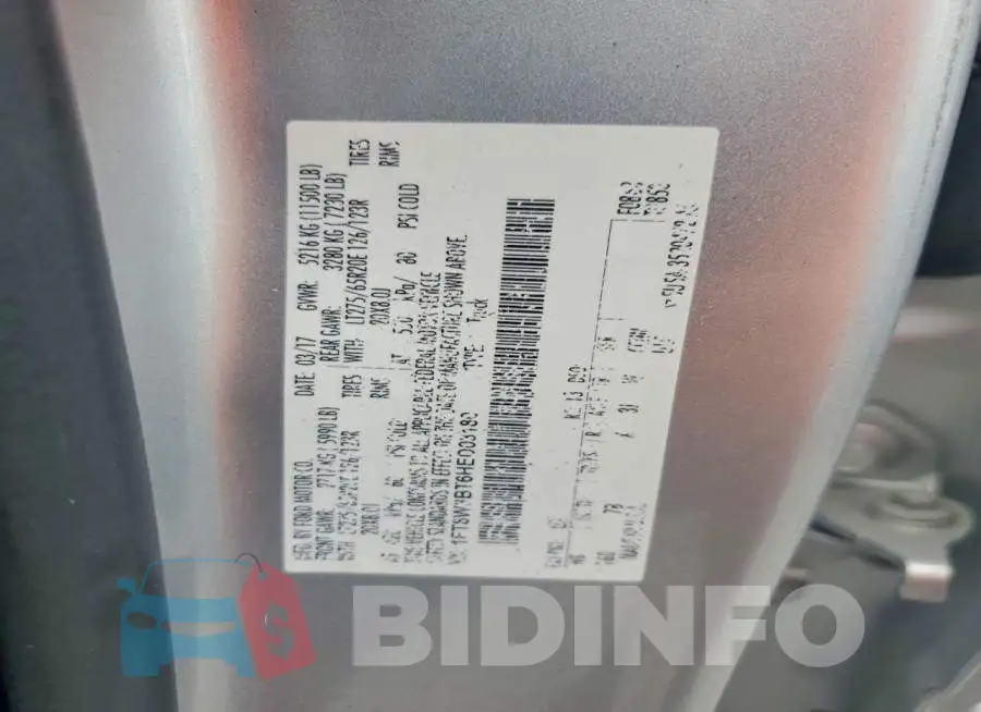 1FT8W3BT6HED03180 Photo# 12