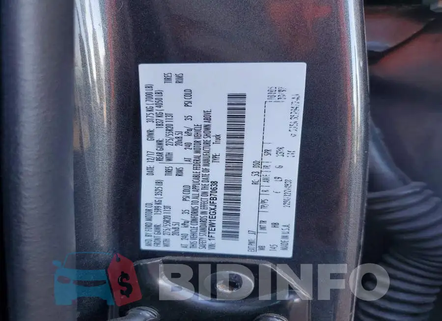 1FTEW1EGXJFB70638 Photo# 12