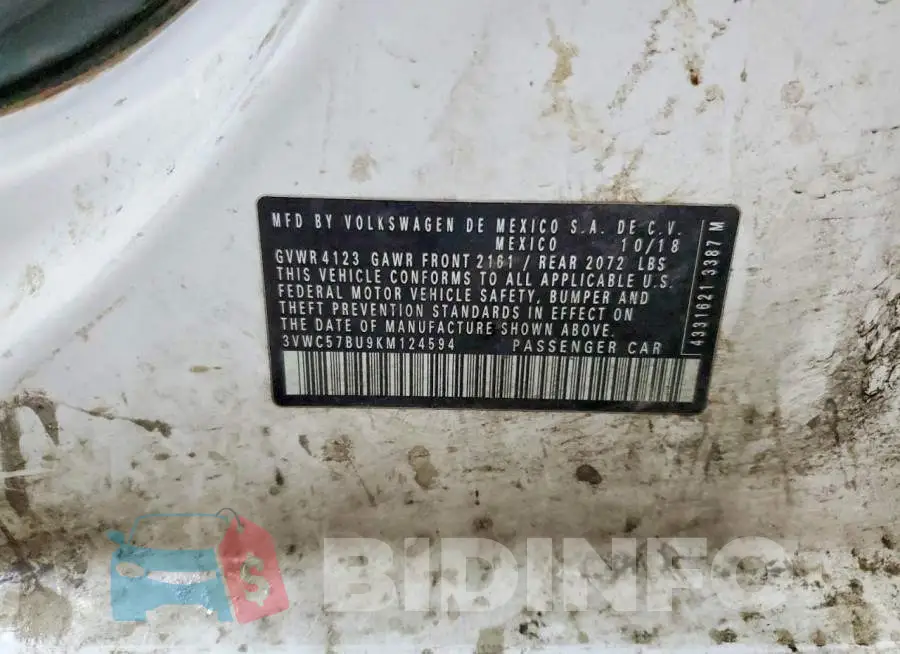 3VWC57BU9KM124594 Photo# 12