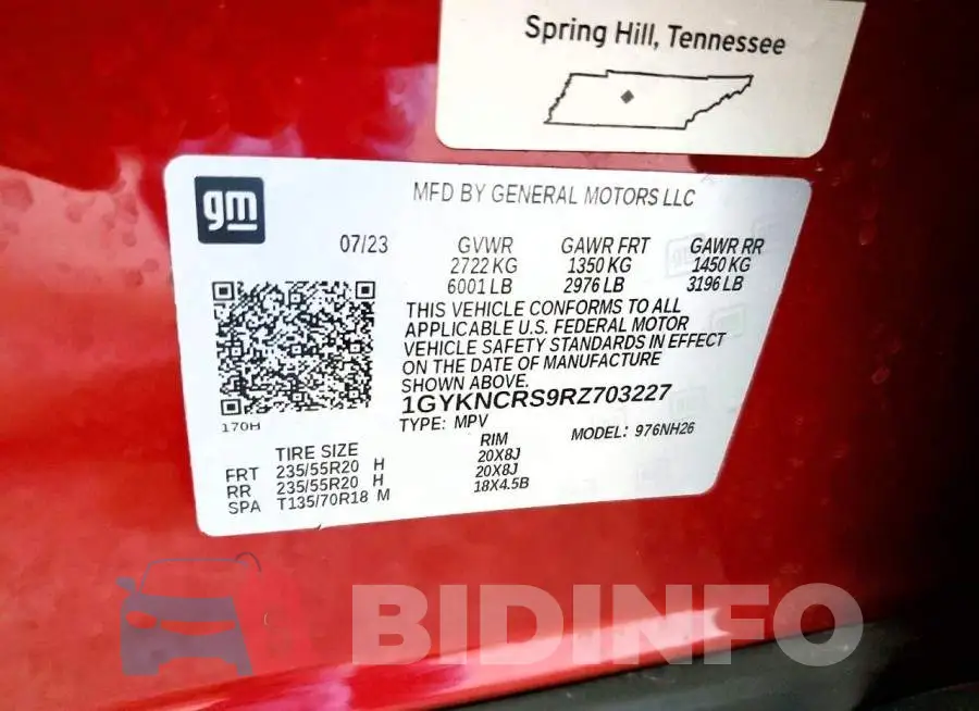 1GYKNCRS9RZ703227 Photo# 12