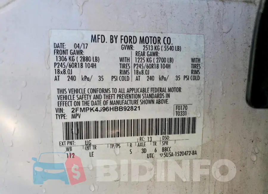 2FMPK4J96HBB92821 Photo# 13