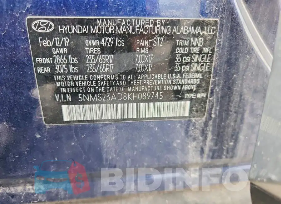 5NMS23AD8KH089745 Photo# 12