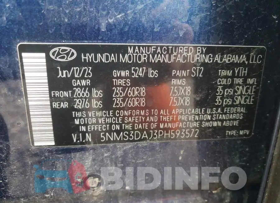 5NMS3DAJ3PH593572 Photo# 13