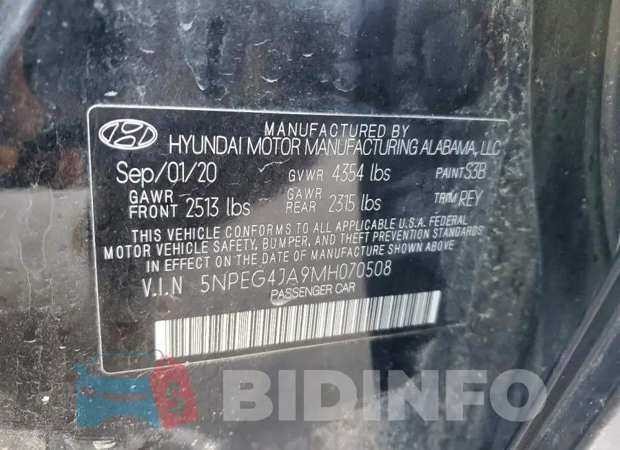 5NPEG4JA9MH070508 Photo# 12