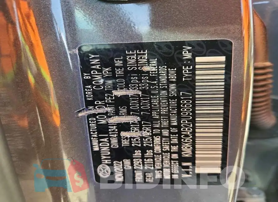 KM8K6CAB2PU986817 Photo# 13