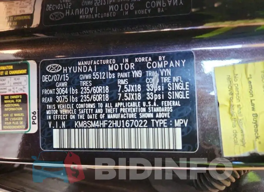 KM8SM4HF2HU167022 Photo# 13