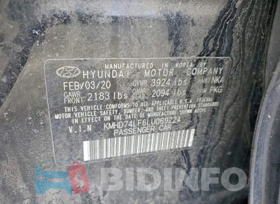 KMHD74LF6LU069224 Photo# 12