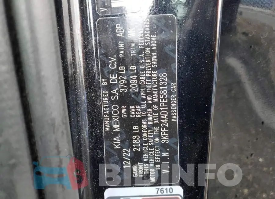 3KPF24AD1PE581328 Photo# 12