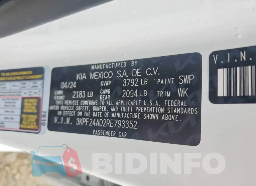 3KPF24AD2RE793352 Photo# 13