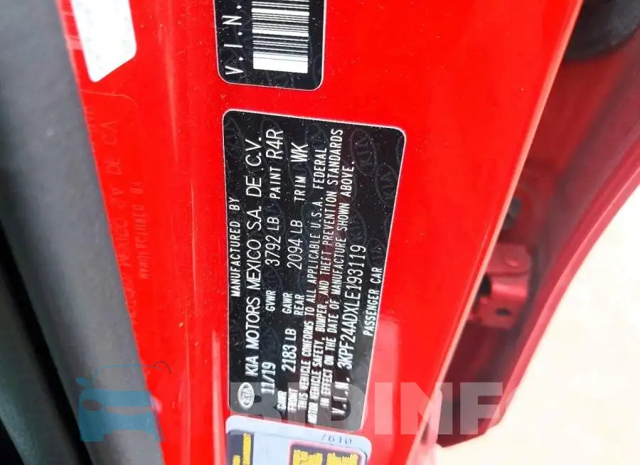 3KPF24ADXLE193119 Photo# 12