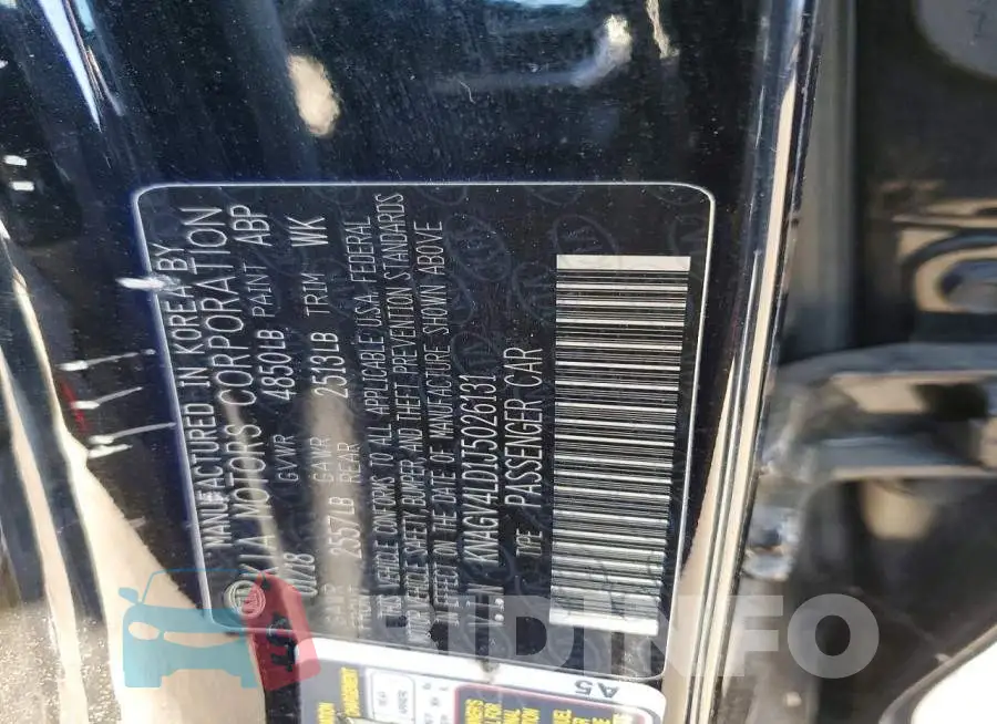KNAGV4LD1J5026131 Photo# 12