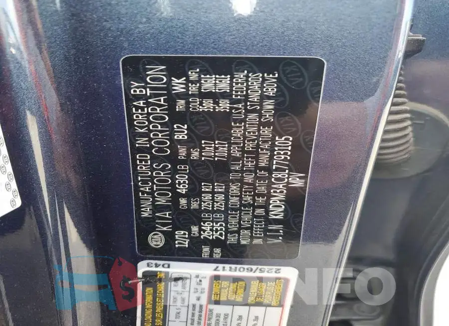 KNDPM3AC8L7793105 Photo# 12