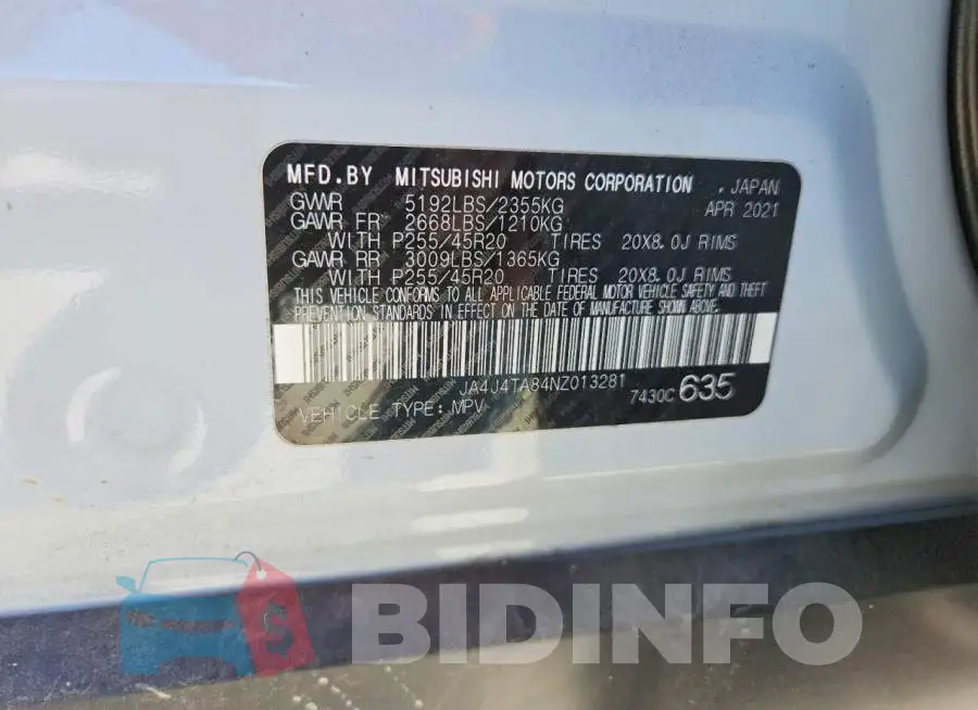 JA4J4TA84NZ013281 Photo# 13