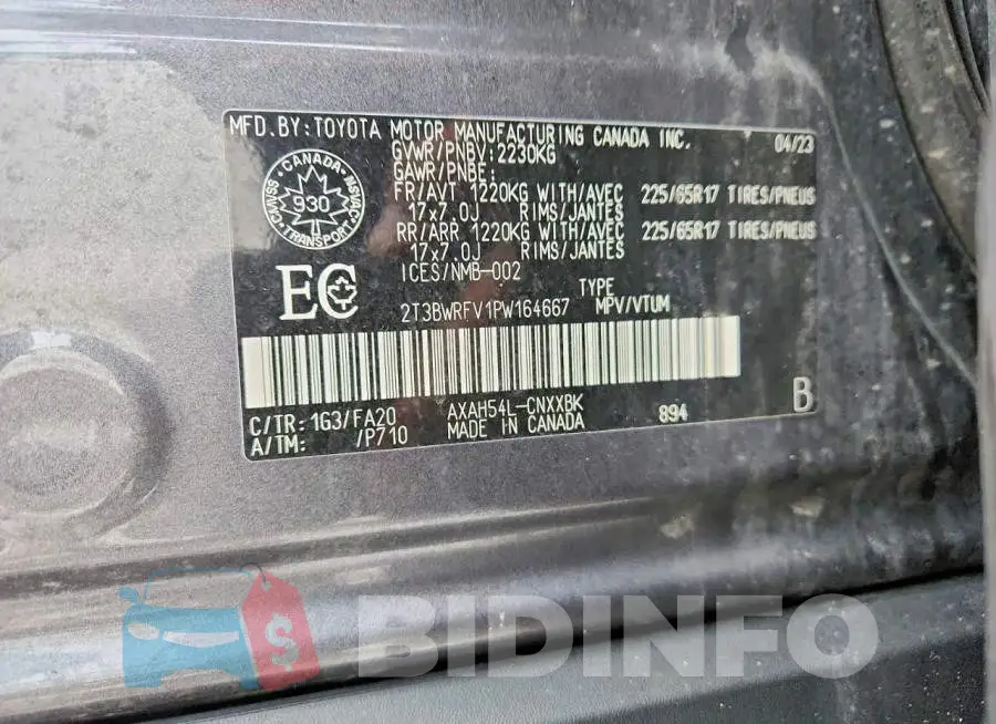 2T3BWRFV1PW164667 Photo# 14