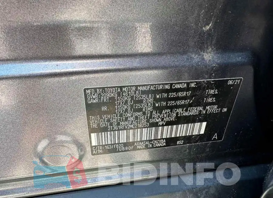 2T3G1RFV2MC218253 Photo# 10