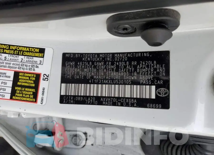4T1F31AKXLU530105 Photo# 12