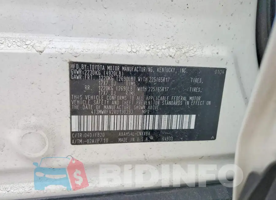 4T3MWRFV2RU130393 Photo# 13