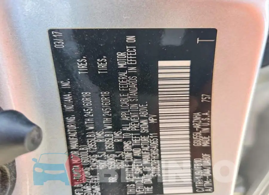 5TDBZRFH3HS406511 Photo# 13