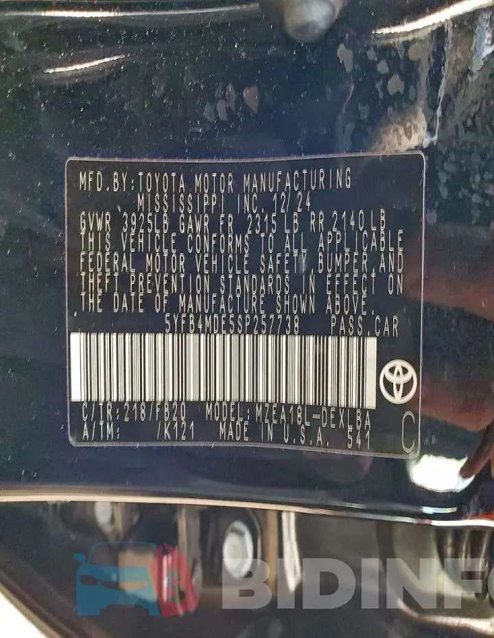 5YFB4MDE5SP257738 Photo# 13