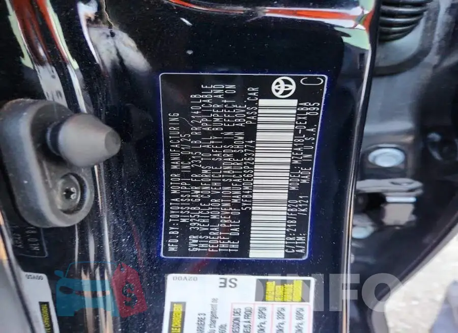 5YFB4MDE6SP263774 Photo# 12