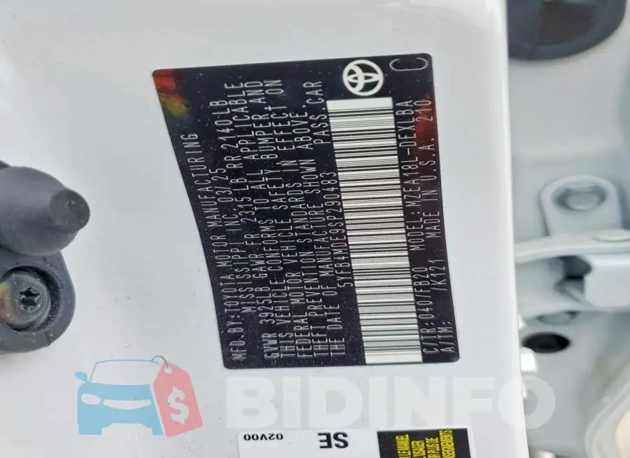 5YFB4MDE9SP290483 Photo# 13