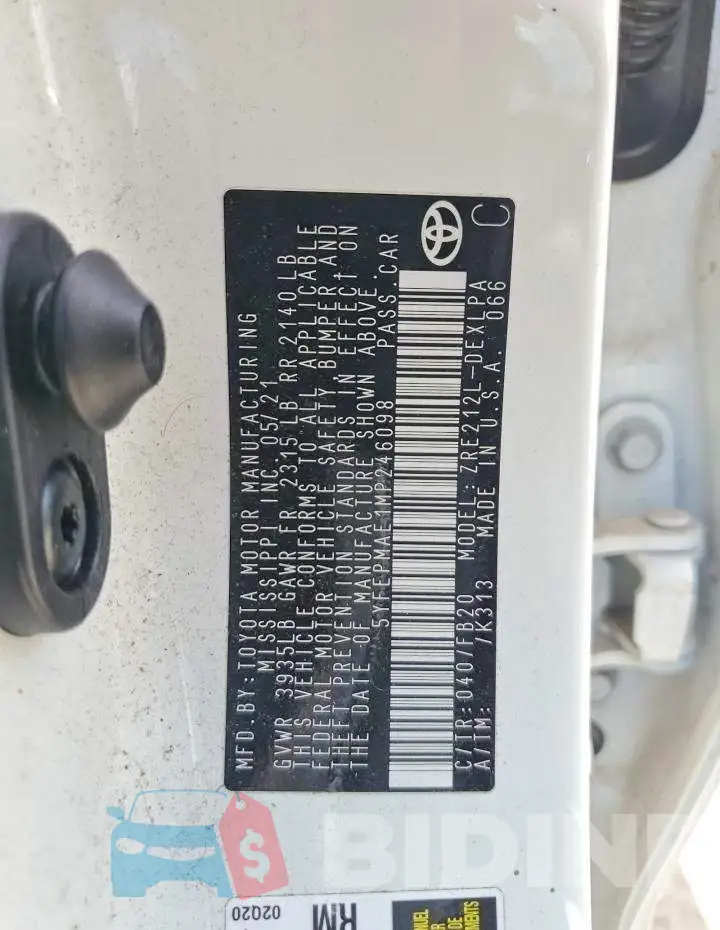 5YFEPMAE1MP246098 Photo# 12