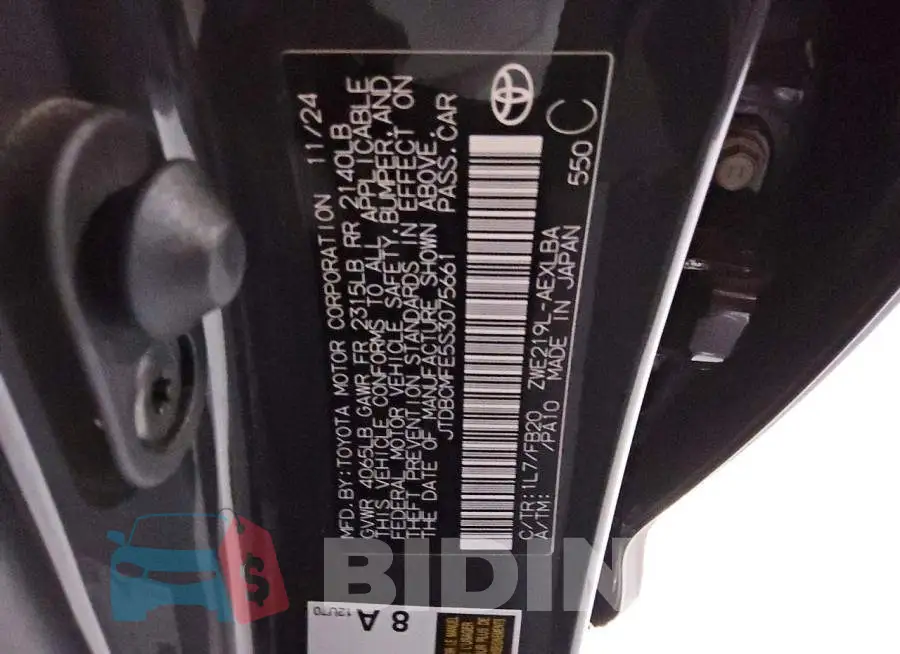JTDBCMFE5S3075661 Photo# 12