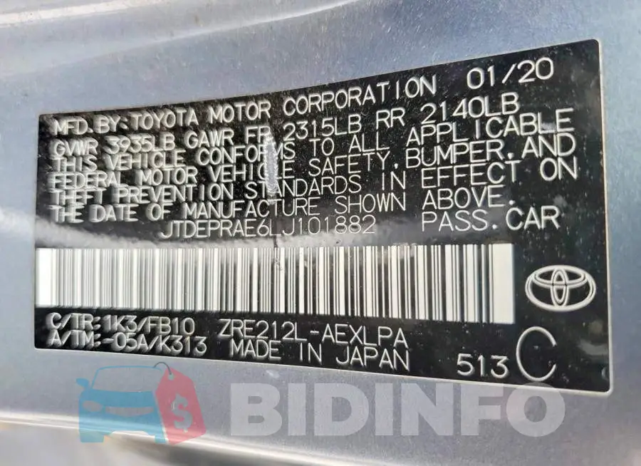 JTDEPRAE6LJ101882 Photo# 13