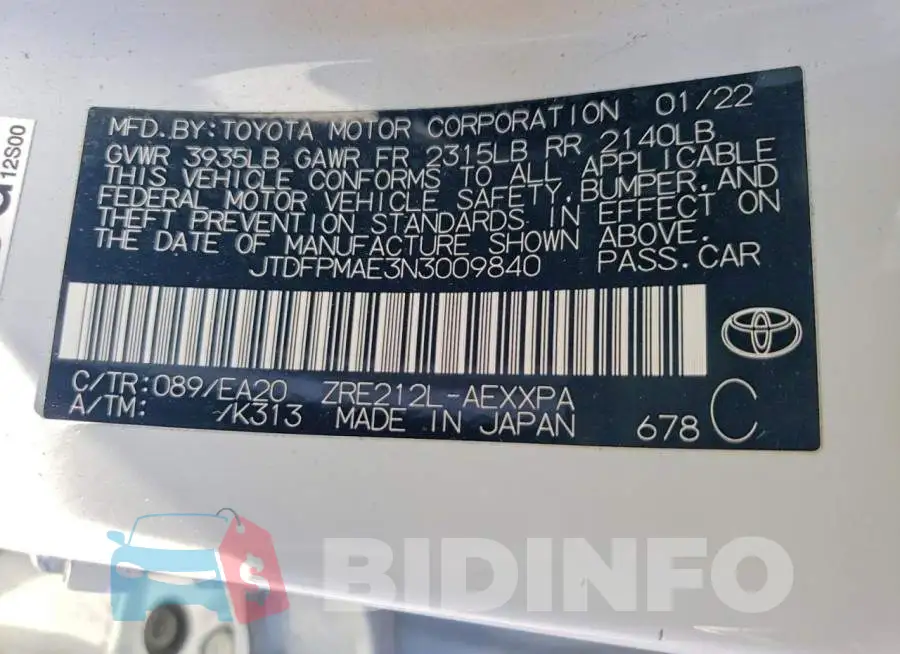 JTDFPMAE3N3009840 Photo# 12