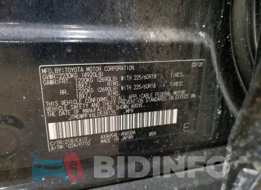 JTMDWRFV6LD538125 Photo# 13