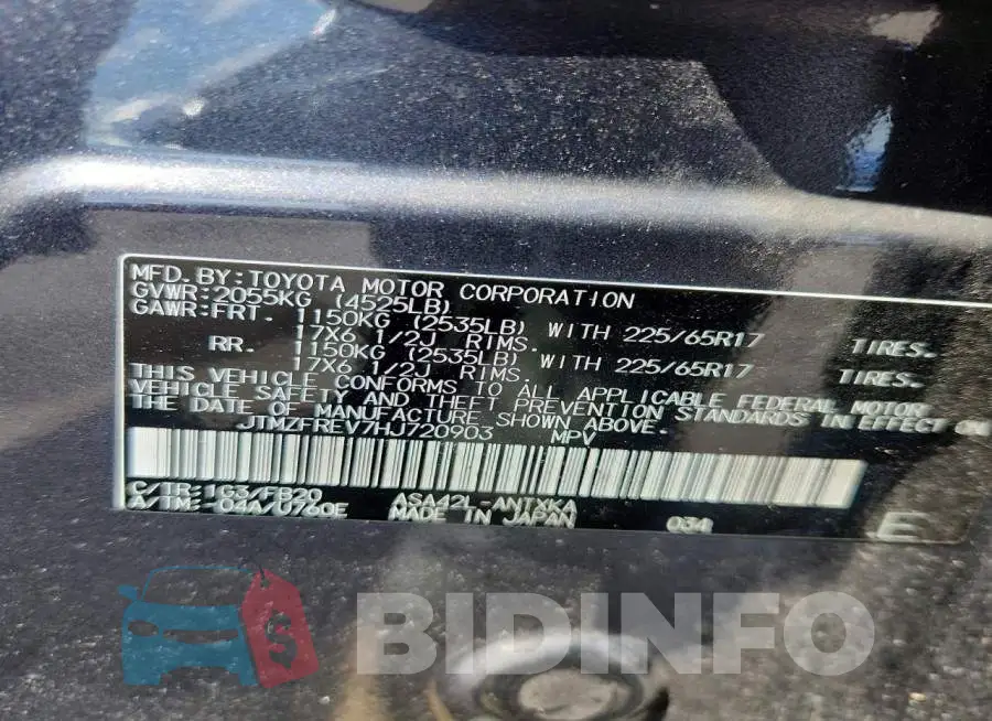 JTMZFREV7HJ720903 Photo# 13