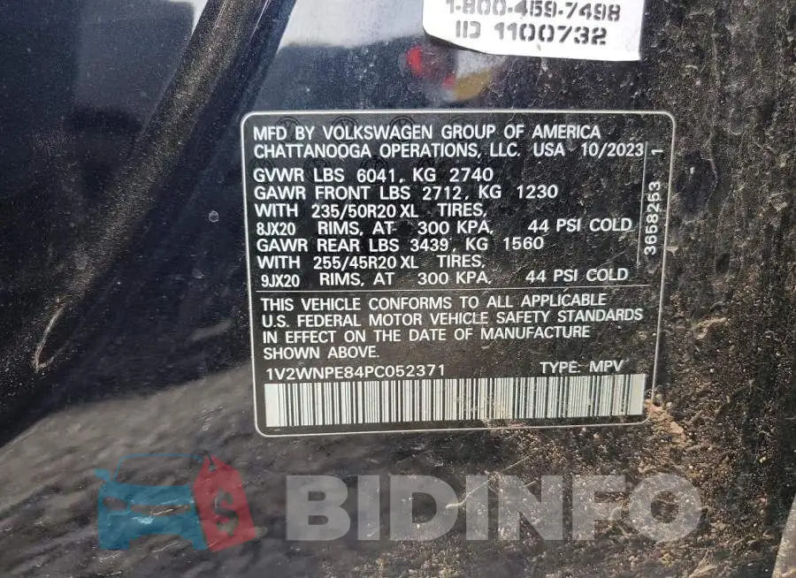 1V2WNPE84PC052371 Photo# 12