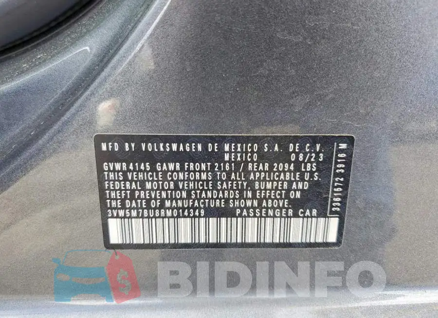 3VW5M7BU8RM014349 Photo# 12
