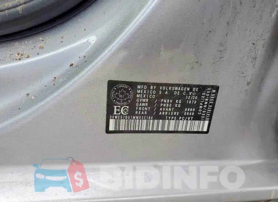 3VWE57BU1MM032164 Photo# 12