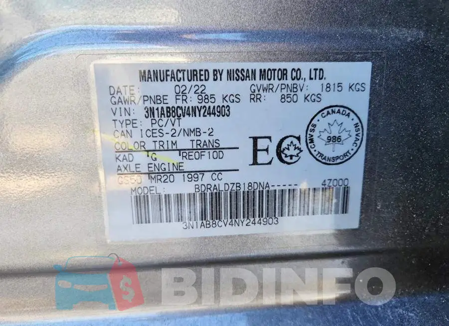 3N1AB8CV4NY244903 Photo# 12