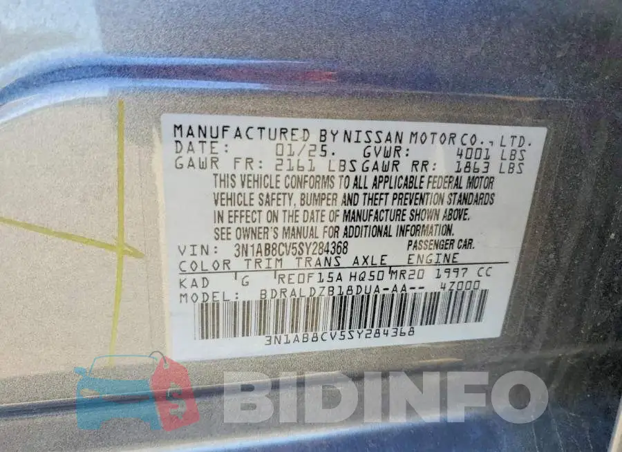 3N1AB8CV5SY284368 Photo# 13