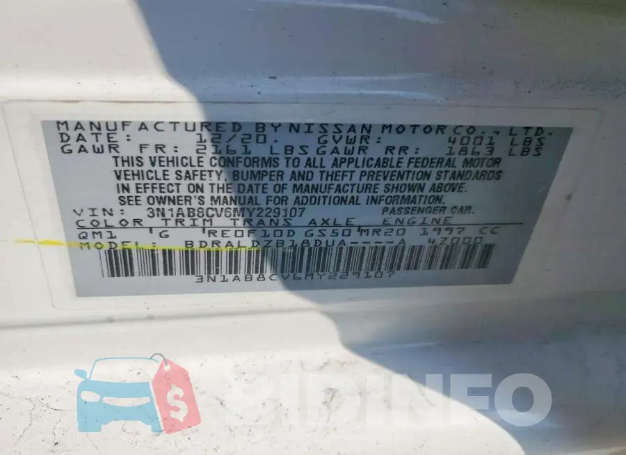 3N1AB8CV6MY229107 Photo# 13