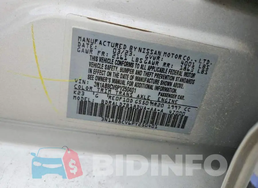 3N1AB8CV6PY250401 Photo# 12