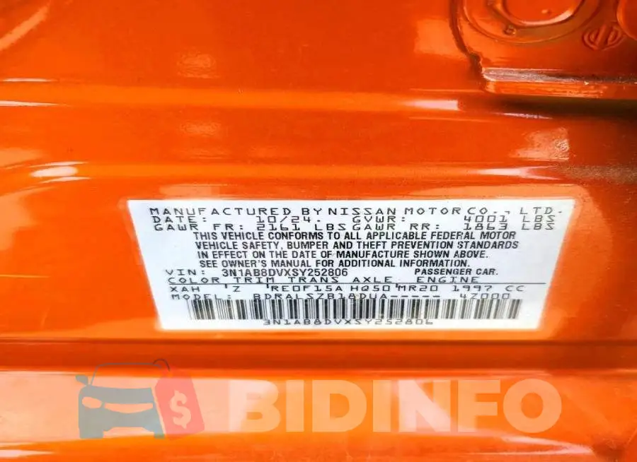 3N1AB8DVXSY252806 Photo# 12