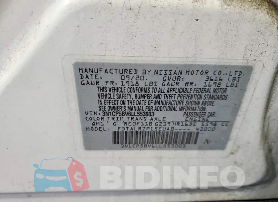 3N1CP5BV6LL553003 Photo# 13