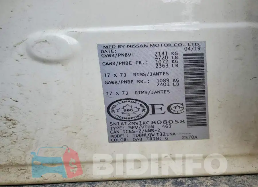 5N1AT2MV1KC808058 Photo# 14