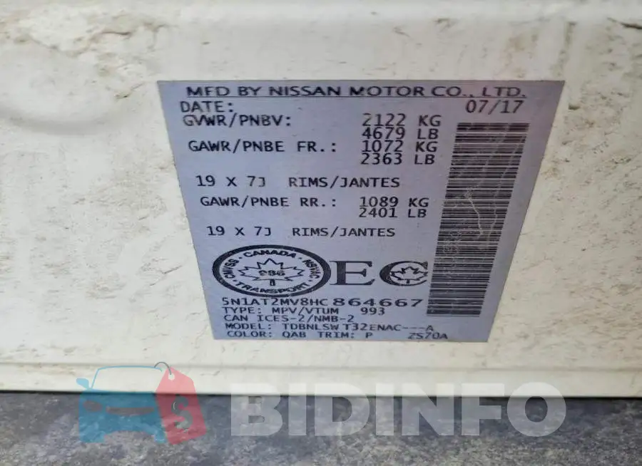 5N1AT2MV8HC864667 Photo# 13