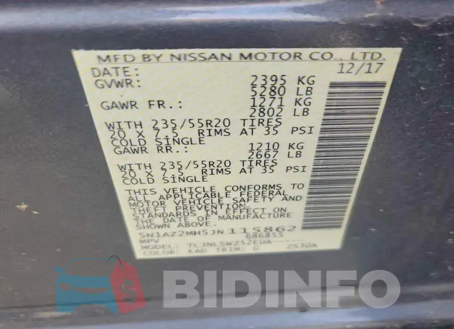 5N1AZ2MH5JN115862 Photo# 13