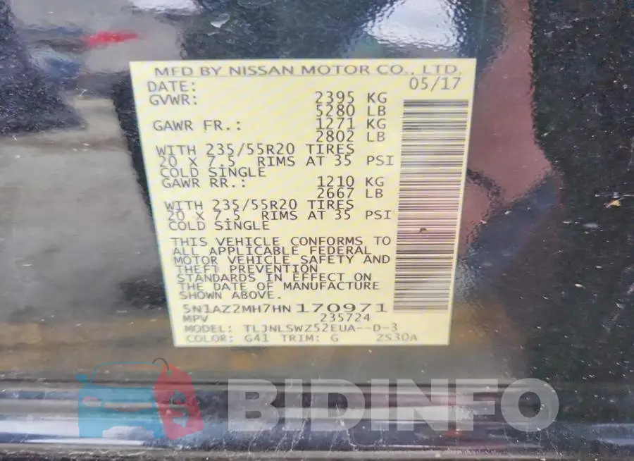 5N1AZ2MH7HN170971 Photo# 13