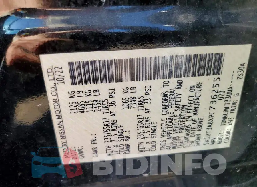 5N1BT3ABXPC736255 Photo# 12