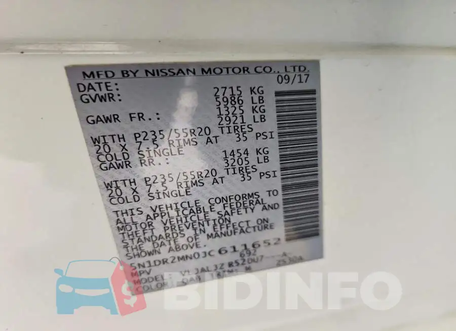 5N1DR2MN0JC611652 Photo# 13