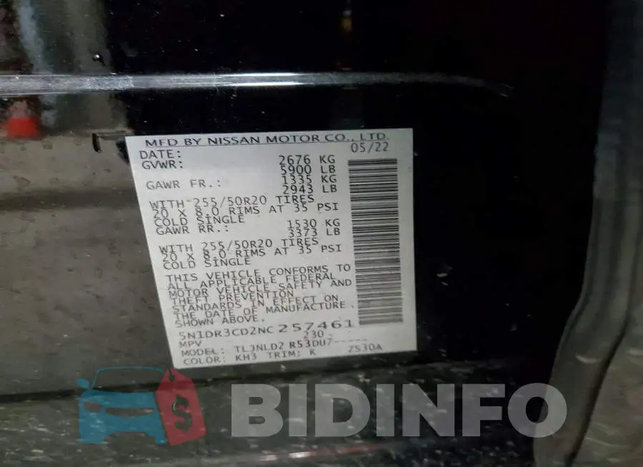 5N1DR3CD2NC257461 Photo# 13