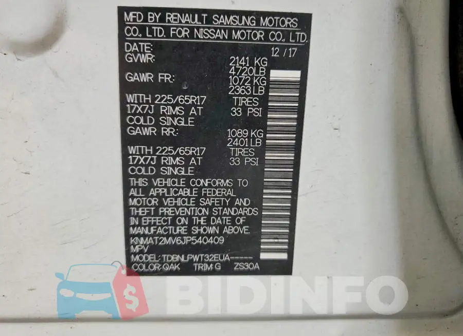 KNMAT2MV6JP540409 Photo# 13