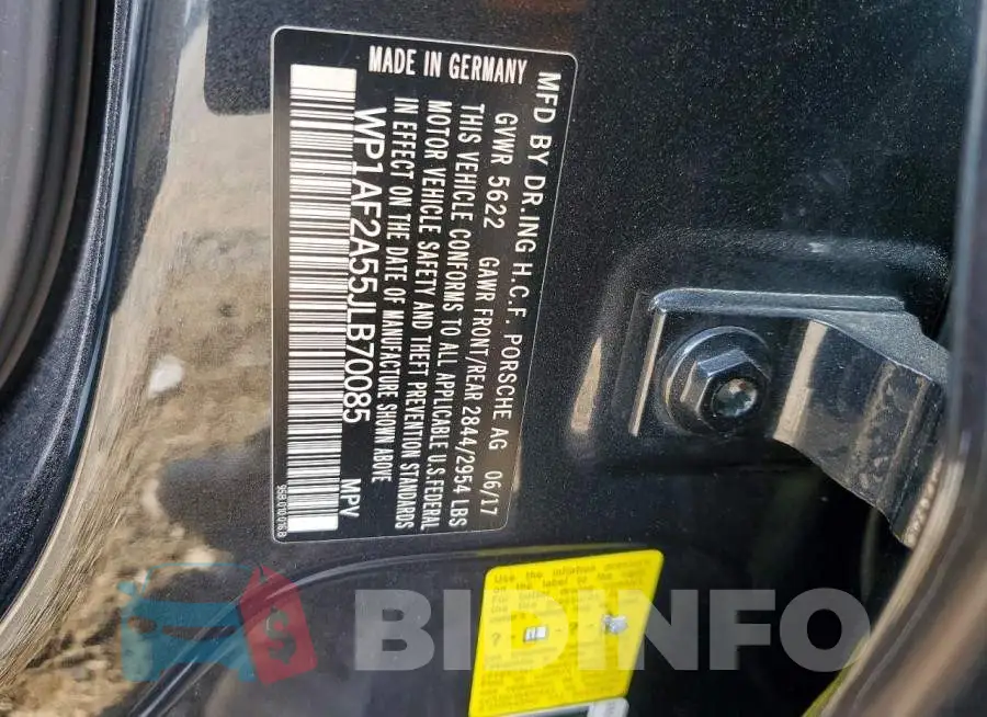 WP1AF2A55JLB70085 Photo# 13